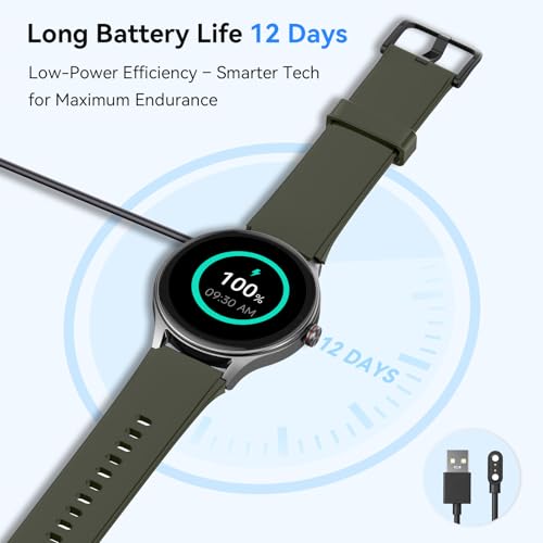 Smart Watch for Men, 40mm AMOLED Ultra-Clear Screen Mens Smart Watches with Heart Rate/Sleep/SpO2 Monitor, Smartwatch for iPhone/Samsung/Android, Fitness Watch 120+ Sport Modes 5ATM Waterproof - Image 4