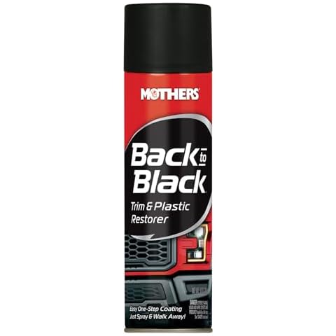 Mothers 06110 Back-to-Black Trim & Plastic Restorer Aerosol, 10 oz. Cover