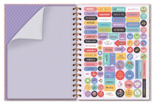 Caderno Colegial 10 matérias - Sempre-Viva - Fina Ideia