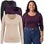 3pk - Black, Plum, Khaki