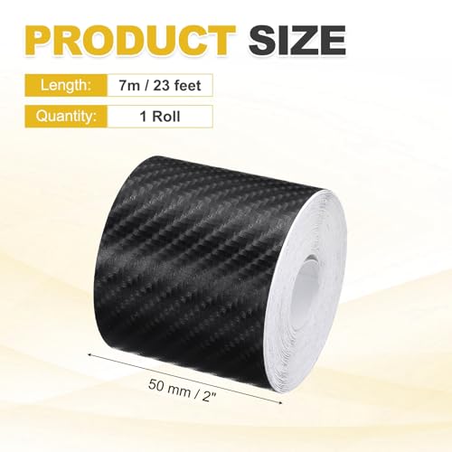 Ruban vinyle noir 2" x 23ft anti-rayures PATIKIL pour protection auto - 2