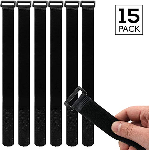STARUMENT Reusable Cinch Straps 1â€x 20â€- Premium Multipurpose Quality Hook and Loop Safety Straps (15 Pack) (20 inch)