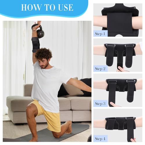 Adjustable Elbow Brace with 2 Removable Splints for Tendonitis and Nerve Pain Relief for Men & Women