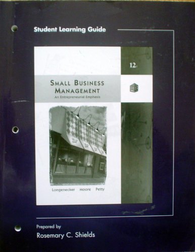 Student Learning Guide for Small Business Manag... 0324065558 Book Cover