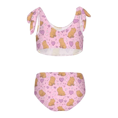 Image of Boccsty Cute Crab Red Blue Girls Swimsuits Kids Bikini Sets 2 Pcs Bathing Suit for 3T