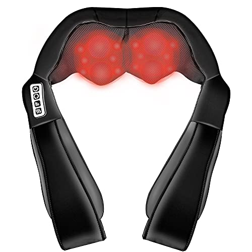 Neck Massager, Shiatsu Back and Shoulder Massager with Heat, Electric Deep Tissue Massager Â for Full Body Muscle Pain Relief, Car, Office and Home, Best Gifts for Mom, Father, Wife, Husband