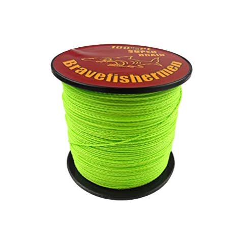 bravefishermen PE Super Strong Braided Line 6lb to 100lb Fluorescent Green? Cover