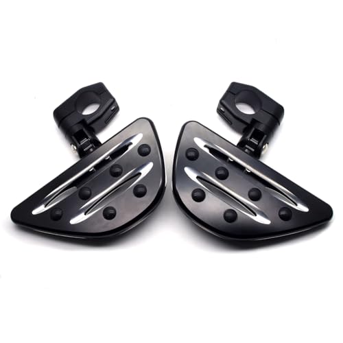 Image of MZS 1.25 inch Highway Pegs, Motorcycle Highway Foot Pegs Short Adjustable CNC Aluminum Compatible with Road Glide King Softail Electra Street Glide Sportster Vulcan Chief Boulevard for 1 1 /4 Engine Guard