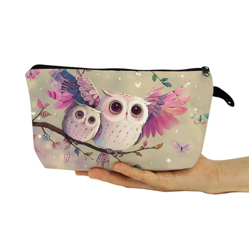 Owl Gift Owls Makeup Bag Cute Small Organizer Bag with Zipper Owl Print Cosmetic Bag Birthday Gifts for Owl Lovers Women Sisters Friends4