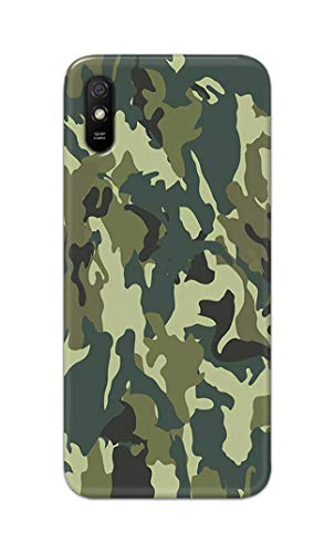 Image of Printed Hard Back Cover Case for Mi Redmi 9A | Mi Redmi 9AT | Mi Redmi 9A Sport Back Cover (Green Army Camouflage) -1803