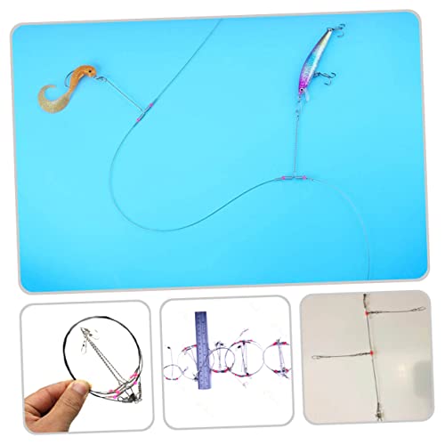 10 piezas Líneas de pesca rotativas de acero inoxidable miniatura 5