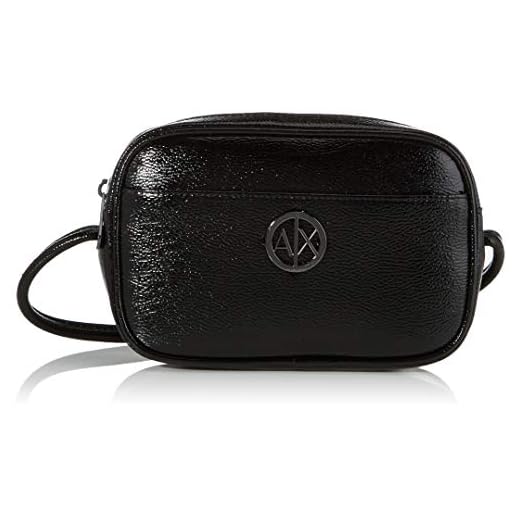 Armani Exchange - Small Zipper, Bolsos bandolera Mujer, Negro (Black), 10x10x10 cm (W x H L)
