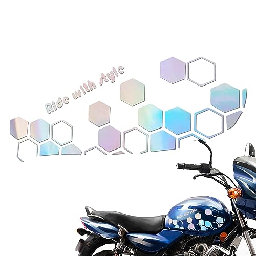 favo mel para motocicletas - Etiquetas reflexivas da bicicleta do motor engraçado - Formato treliça