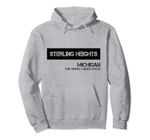 Diseño Universitario De Sterling Heights Michigan Sudadera con Capucha
