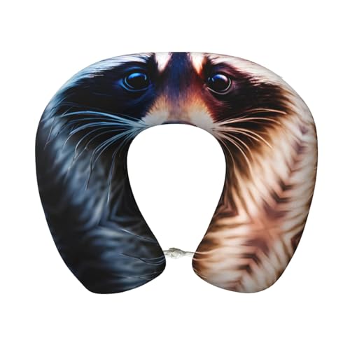 Almohada de viaje con espuma viscoelástica negra L miniatura 1