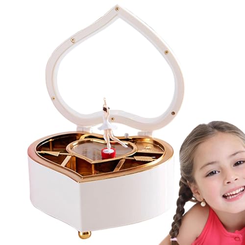 Bailarina Music Jewelry Box - Organizador de joyas musicales para niñas, caja de baile con almacenamiento | Bonito soporte para joyas para niñas pequeñas, caja de regalo, caja de música para anillos U