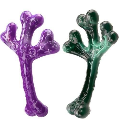 Image of Frienhund 2-Pack Tough Dog Chew Toys for Aggressive Chewers, Beef, 20-90 Lb