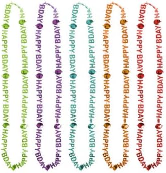 amscan Assorted Color Birthday Celebration Plastic Necklaces - 30" (Pack of 10) - Perfect Party Accessory for All Ages image 3