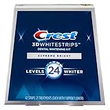 Crest 3D No Slip Whitestrips Dental Whitening Kit Supreme Flexfit - 21 Treatments, Pack of 4