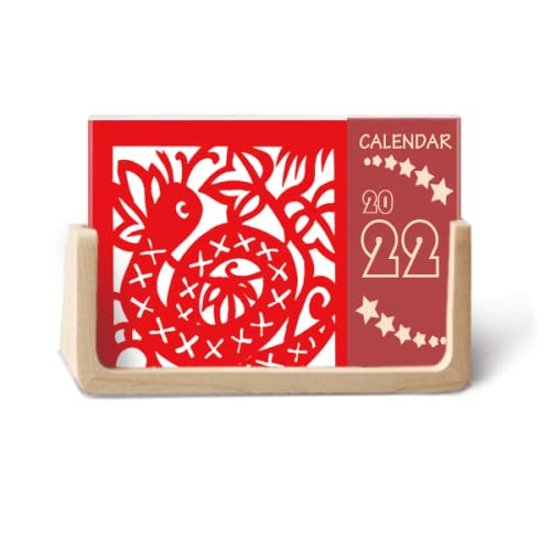 Calendrier de bureau 2022 zodiaque chinois en papier imprimé premium