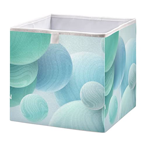 Contenedores de almacenamiento de casa abierta organizadores de cubos plegables 3D esferas de mármol para armario de almacenamiento para ropa o juguetes para niños
