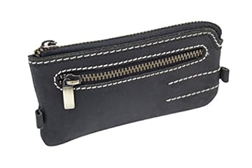 Portachiavi uomo per le chiave Used Look LEAS, Vera Pelle - Vintage-Collection (nero)