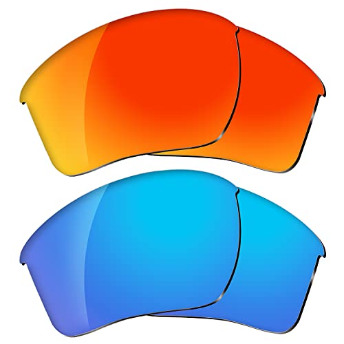 Image of Dynamix Polarized Replacement Lenses for Oakley Half Jacket 2.0 XL | Easy To Install | Fit Perfectly | Fire Red + Ice Blue
