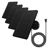 Solar Panel for Blink Camera, 4W Solar Panel Charger Compatible with Blink Outdoor 4 Camera, USB-C Port, IP65 Waterproof Rubber Plug, 13.12ft Cable, Adjustable Mount(4 Pack)
