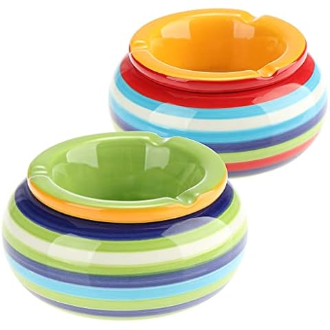 com-four® Weatherproof Ceramic Wind Ashtray Set Cover