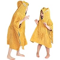 DreamBuy Animals Kids Hooded Towel Poncho 100% Combed Cotton 450gsm Perfect Birthday Gifts | Boys and Girls Beach Towel Poncho, Ideal for Holidays, Swimming, Surfing, Beach, Bathing