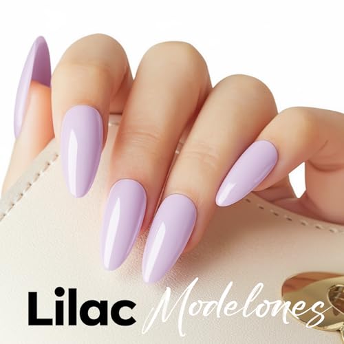 Image of modelones Light Purple Gel Nail Polish Lilac Purple Gel Polish Lavender Pastel Nail Polish Soak Off U V LED Macaron Nail Manicure 15 ML