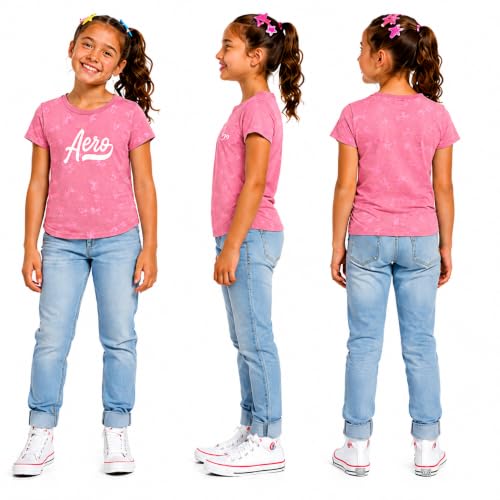 Image of Girls T Shirts - Soft Cotton Blend Short Sleeve Cute Graphic Tees - Classic Crewneck Logo Tee Girls Shirts (Sizes: 7-16)