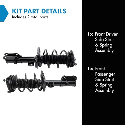 Image of TRQ Front Pair Strut and Spring Assembly Set Loaded 2 Piece for Hyundai Kia