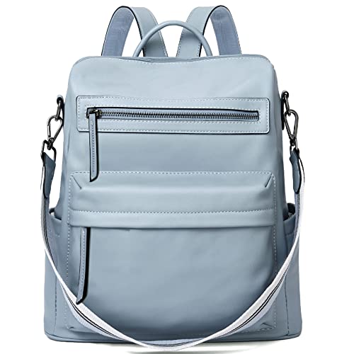 Bromen Womens Backpack Purse Fashion Leather Backpack Purse For Women Travel Shoulder Bags Blue #TOP29