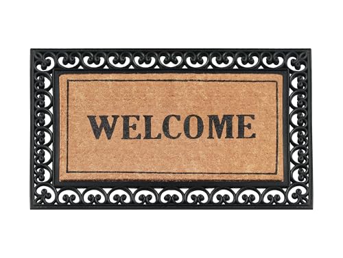 A1HC Natural Coir & Rubber Door Mat, 30"x48" - Thick,