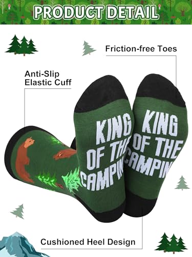 Jeyiour JEYIOUR-SOCKS-1139 9 Pairs Camping Socks For Women Men Fun Camping Themed Socks Novelty Camp Gifts thumb #2