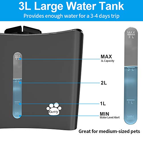 Kastty Cat Fountains, Dog Water Fountain, Automatic Water Dispenser for Cats, Whisper Quiet, 3L/101oz Cat Drinking… - Image 3