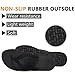 MAIITRIP Womens Flip Flops Casual All Black thick Ladies Thong Sandals Comfort Fashion Yoga Mat Archies Footbed flipflops Wide Soft Cushioned Arch Support Fabric Strap Size 8