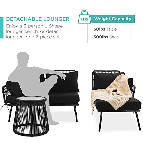 Best Choice Products SKY6208 Outdoor Rope Woven Sectional Patio Furniture L-Shaped Conversation Sofa Set thumb #4