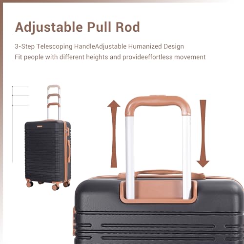 Image of 5-Piece Hardcase Luggage Sets 20 inch24 inch28 inch | Suitcases with Double Spinner Wheels,TSA Lock,Underseat Duffel Bag
