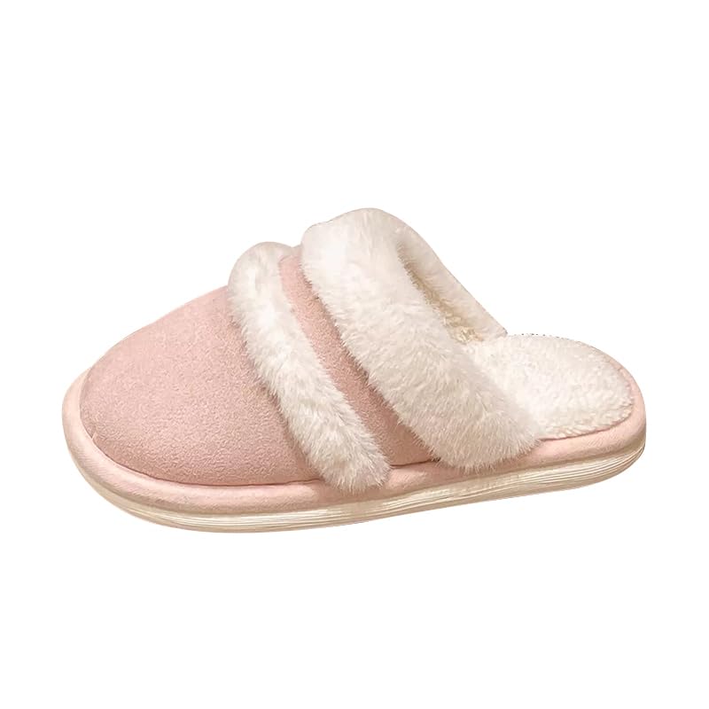 BEDAW Casa Calde Pantofole di Peluche, Pantofole di Cotone con La Salsa Spessa, Sneaker Interne Calde Invernali