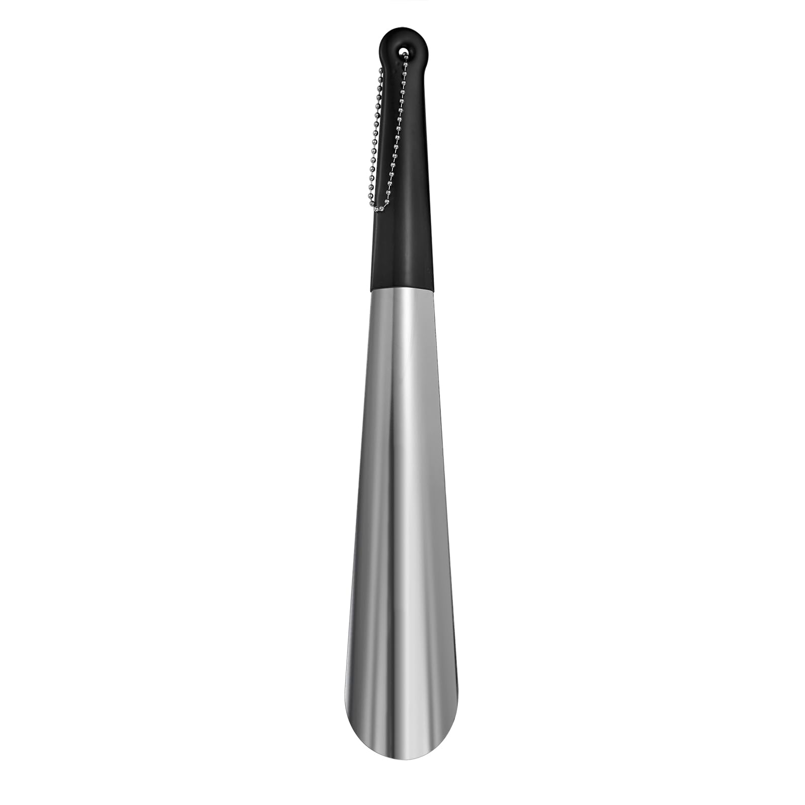 Schuhlöffel Lang Metall 30 cm,Schuhanzieher Lang Edelstahl für Senioren, Männer, Frauen, Kinder，Bequemer Griff mit Gummiauflage