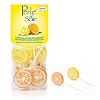 Perle di Sole Assorted Lemon and Orange Lollipops ملفوفة بشكل فردي - حلوى الفاكهة الإيطالية Lollipops - Lemon Shape و Orange Lollipop Suckers ( 4.94 أوقية. )