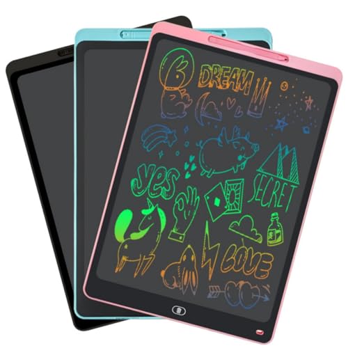 EMEBAY 20 Pollici Lavagna Scrittura LCD Colorato Tablet Grafica Disegno Cancellabile Tavola Ardesie Digitali Tavolo Portatile Giocattolo Educativo per Bambini Adulti (Nero)