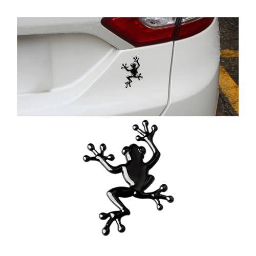 Image of 3D Metal Chrome Frog Car Emblem, Highly Distinctive car Decals, Car Decal Sticker Side Rear Trunk Decoration Accessories, Unisex Frog Auto Parts