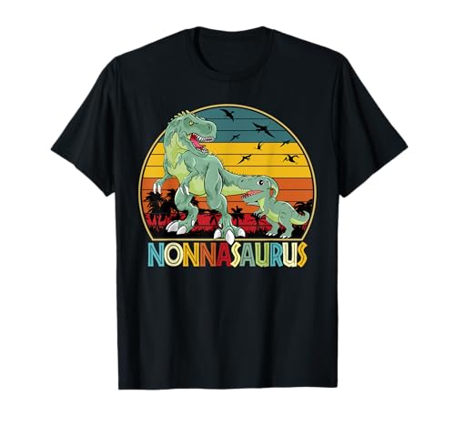 Familia de fuentes Nonnasaurus T Rex Dinosaur Grandma Saurus Camiseta