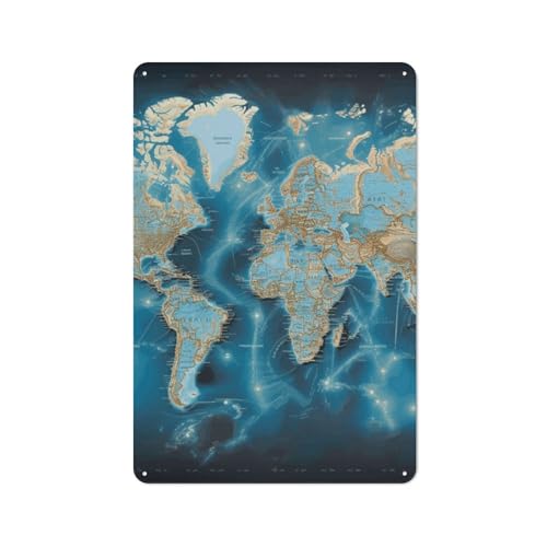Décoration murale métal carte du monde : le cadeau idéal pour voyageurs
