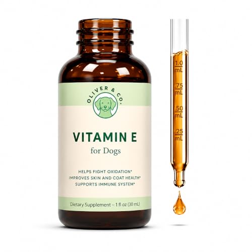 Vitamin E for Dogs - Vitamin E Oil for Dogs - Supports Healthy Skin Coat Joints - Supports a Healthy Immune System Kidney Function - Dog Immune Support - 1 fl oz