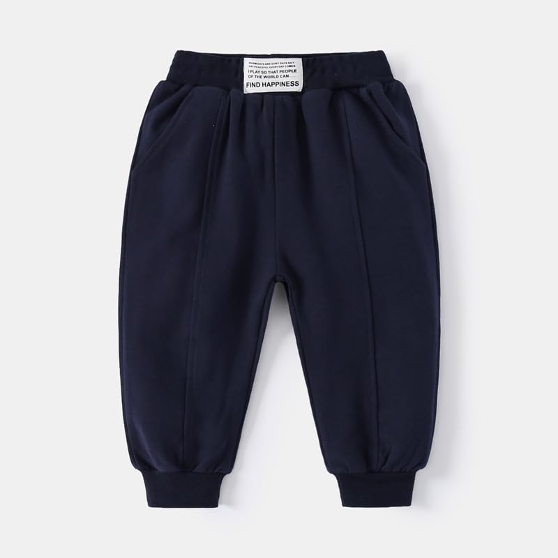 Meufam Toddler Baby Boys 1 Pack Sweatpants Solid Color Cotton Elastic Waist Trousers Active Jogger Pants3