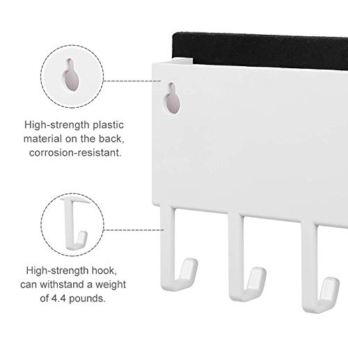 Key Holder for Wall, Under Your Feet Manhole Covers of The World Pu Wall Mounted Mail Sorter Organizer with 5 Key Hooks, Wall Decor Key Rack Hangers for Storage, Living Room, Hallway, Office